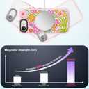 for iPhone 16E Case Cute - Compatible with Magsafe - Durable Shockproof 6.6 ft Drop Impact Phone Case - Funny Passion Flower Design (6.1") Glitter Pink