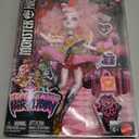 Monster High Scary Sweet Birthday Doll, Cupid Asteria in Pink and Red Party Dress with Themed Accessories Like Invite, Balloon, Gift and More