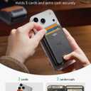 ESR Geo for MagSafe Wallet with Full Find My Functionality, 5 Card Holder, RFID Blocking, Adjustable Stand, Magnetic Wallet for iPhone 17e/17/16/15/14/13/12 Series, Not for 13/12 mini, Black