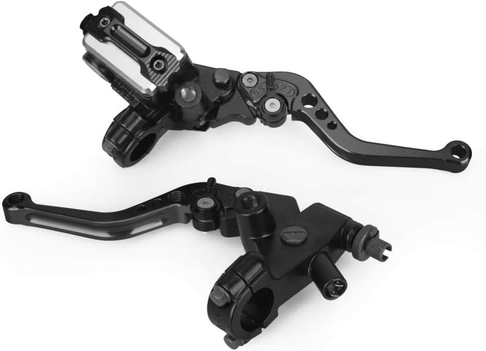 LKV Motorcycle Clutch Brake Levers Set - Universal 7/ 8" 22mm Handlebar Brake Master Cylinder Clutch Lever Left & Right Set for Honda Yamaha Kawasaki Suzuki