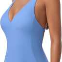 SUUKSESS Women Sexy Low Back One Piece Swimsuit Slimming Tummy Control Bathing Suit, S