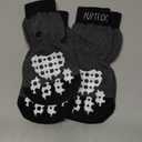 PUPTECK Anti-Slip Dog Socks with Double Sides Grips for Small Medium Large Dogs Hardwood Floors Prevents Licking, Dog Shoes for Hot Pavement Traction Control Paw Protector for Senior Dogs, Grey XL