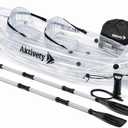 Clear Kayak - Transparent 2-Seater Inflatable Tandem for Two Adults - See-Through Style - Complete Set with Adjustable Seats, Pump, Paddles, Carry Bag & Tracking Fin