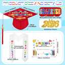Bokon 4 Pcs 2026 Kindergarten Preschool Graduation Cap and Gown with Tassel Graduation Stole and Certificate for Toddler Kids