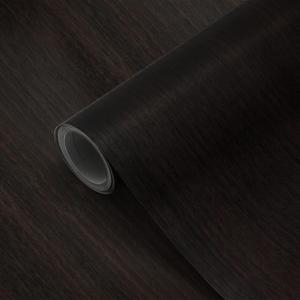 Wood Grain Wallpaper Self Adhesive Wallpaper Vinyl Wrap Removable Peel and Stick Contact Paper for Shelf Liner Countertop Desk Table Cabinets 16"x198" Dark Brown Walnut for Walls Countertop Cabinets