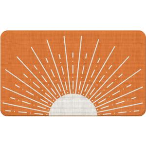 Boho Door Mat - Ocean Sun Boho Welcome & Bath Mat, Indoor & Outdoor Entryway, Kitchen & Bath Decor, 17x30 Rug Style