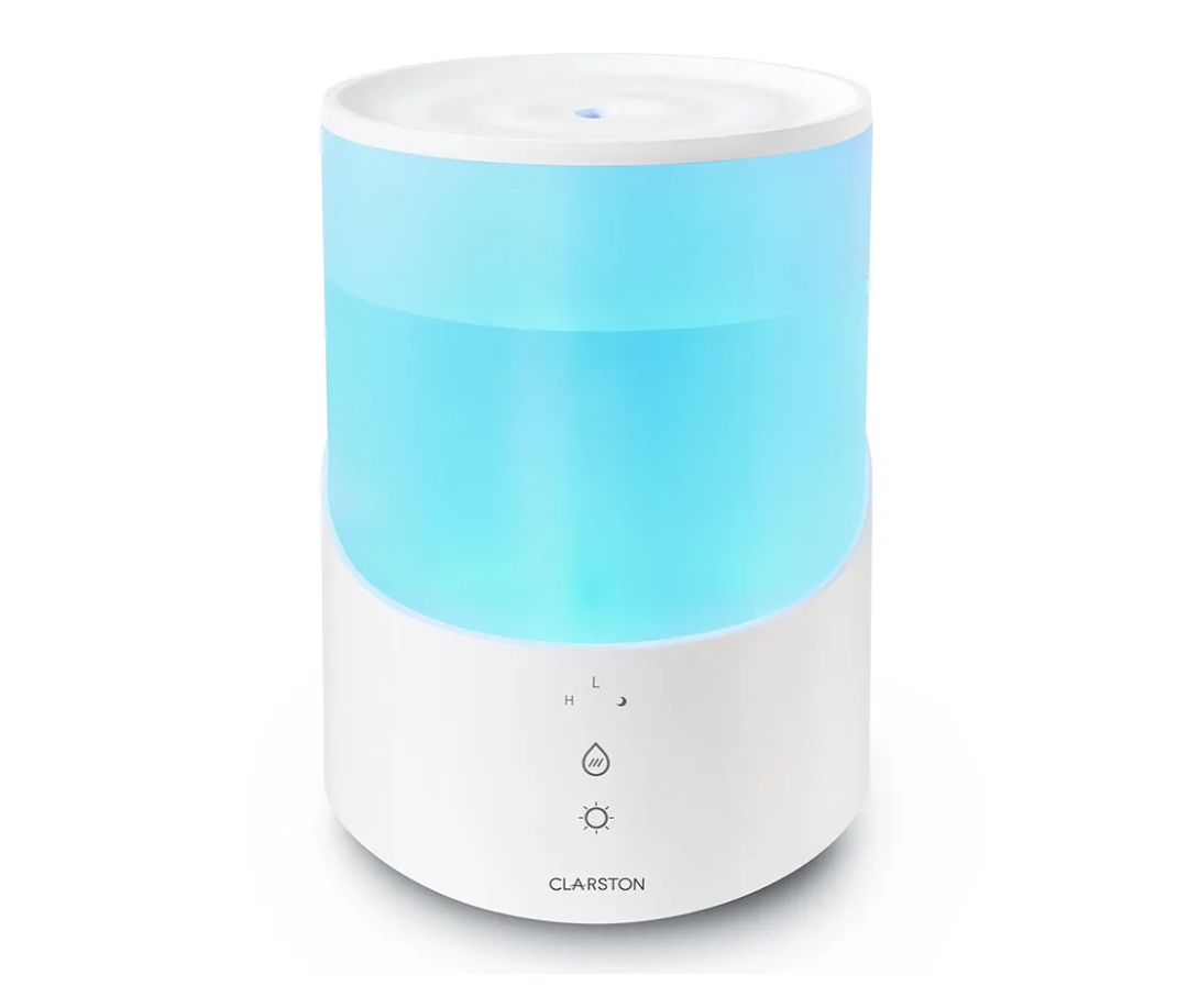 Homàsy Humidifier for Bedroom, 2.5L Cool Mist Humidifier with Essential Oils Diffuser and Nightlight, Top Fill Humidifiers for Home,