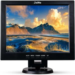 JaiHo 12 Inch LCD Security CCTV Monitor, 800x600 4:3 Resolution Color TFT LCD Display Screen with VGA/HDMI/AV/BNC/MIC USB Ports for Surveillance Camera, STB and Other Video Equipment