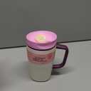 Owala SmoothSip Slider Stainless Steel Insulated Travel Mug, 100% Leak Proof, For Hot and Cold Drinks, Travel Friendly with Sliding Lock Lid, 12oz, BPA Free, Leak Proof, Pink/Tan (Daybreak)