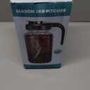 2 Quart Glass Pitcher with Lid - Airtight & Leakproof Mason Jar Pitcher with Filter Lid, Wide Mouth Glass Jar, Heavy Duty Glass Container for Water, Juice, Milk, Tea, Iced Coffee, and Drinks