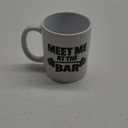 Meet Me At The Bar Weightlifting Gift Weightlifter Gym Coach Work Out For Dad Husband Boyfriend Brother Funny Ceramic Mug 11 oz White