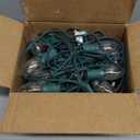 USOKYO 30Ft C9 Led 20 Bulbs Christmas Pathway Lights Outdoor, Warm White Led Bulbs Waterproof Connectable Christmas Walkway Lights with Stakes for Yard Lawn Sidewalk Driveway, Christmas Decorations