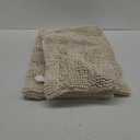 H.VERSAILTEX 2 Piece Bathroom Set - Super Absorbent Chenille Striped Bath Mats, Non Skid, Machine Washable (Ivory, 24 x 36 Plus 20 x 32 - Inches)