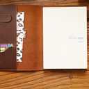 Leather A5 Planner Cover for Hobonichi Cousin, Stalogy, Midori, Wonderland 222 and Zequenz - with Pen Loop (Brown)