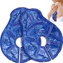 Hot Cold Breast Therapy Pads, Breast Ice Pack, Cooling Breast Gel Pads, Breastfeeding Essentials and Postpartum Recovery| Nursing Pain Relief for Mastitis| Fabric Backing for Ultimate Comfort, Blue, 2 PACK,  2Pcs