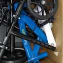 Economy Knee Scooter Steerable Knee Walker for Foot Injuries Compact Crutches with Dual Rear on-Wheel Brake and Shock Absorption Under The Knee pad (Blue)