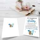 5 x JUESMOS Funny First Fathers Day Gift Card with Envelope Happy 1st Father's Day Gift from Baby Boy Girl Fathers Day Greeting Card for First Time Dad to be New Dad Gifts for Men
