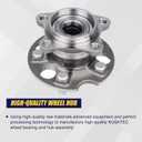 KUSATEC 512284 Rear Wheel Bearing Hub Assembly 2-Pack for 2004-2006 Lexus RX330 2007-2009 Lexus RX350 2006-2008 Lexus RX400h 2004-2013 Toyota Highlander 2009-2016 Toyota Venza, 5 Lug w/ABS