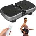 Mini Vibration Plate Machine – Portable, Wireless, Rechargeable Quiet Platefor Vibration Massage, Relaxation & Muscle Stiffness Relief (Gray)