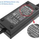 42V 2A Power Adapter PowerFast 3-Prong Inline Connector for 36V Sports Mod,Pocket Mod Lithium Battery,Lithium Battery Power Charger.