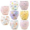 Upairy Training Pants Potty Training Underwear for Boys Girls,Toddler Potty Pants for 2T-5T,Soft Absorbent & Leak-Proof with Characters, 100% Cotton Washable (8PCS,S)