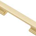 Alzassbg 15 Pack Brushed Gold Cabinet Pulls, 3-3/4 Inch(96mm) Hole Centers Kitchen Cabinet Handles for Cabinets and Drawers AL3061MGP