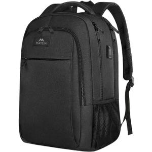 MATEIN Business Laptop Backpack, 15.6 Inch Travel Laptop Bag Rucksack, Water-Resistant Bag Daypack for Work College Computer Men Women Backpack, Black