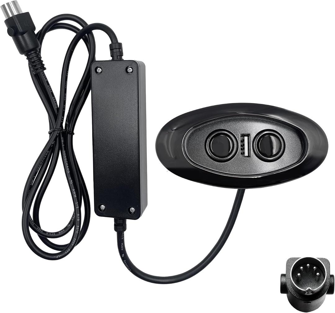 Mulin 2 Button 5 Pin Switch Model MLSK14-C Replacing MLSK14-C11 Hand Control Controller with USB for Power Recliner Lift Chair Electric Sofa Parts Replacement