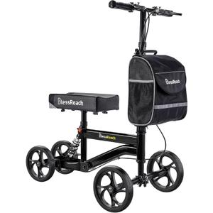 BlessReach Economy Knee Scooter, Steerable Knee Walker, Foldable Knee Scooters for Foot Injuries Adult Best Crutches AlternativeKnee Scooter for Adults.(Blacks)