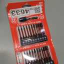 21-Piece 2.5" Hex Head Allen Wrench Drill Bit Set, 1/4" Hex Screwdriver Bits Set with Durable Magnetic Impact Bit Holder, SAE & Metric Allen Key, S2 Steel, Mechanic Home Repair