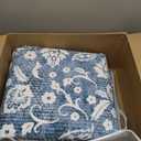 Vintage Area Rug 6x9, Blue and White Non-Slip Soft Area Rug Living Room Thin Printed Faux Wool Floor Super Soft Carpet Throw Rugs for Bedroom Dining Room Playroom Indoor Office