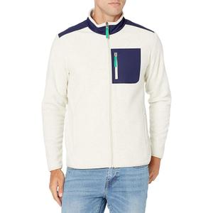 Amazon Essentials Men's Full-Zip Fleece Jacket - Navy Oatmeal XS