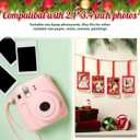 Vercraft 36 Pcs Merry Christmas 2026 Photo Frame Ornaments Acrylic 2 x 3 Picture Frame Ornaments Christmas Tree Decoration Compatible with Instax Polaroid Hanging Photo with Red Ribbon (Style 3)