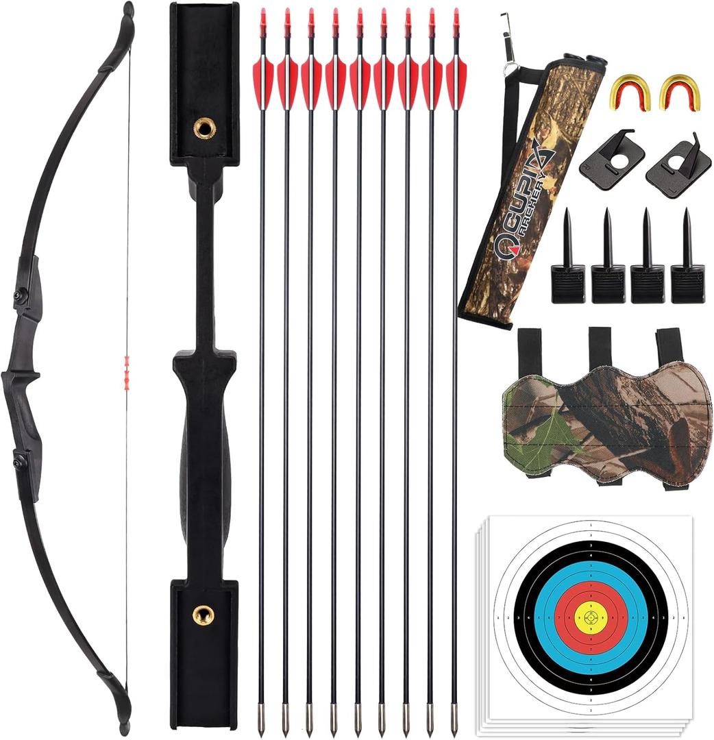 LWANO Recurve Bows for Adults - Archery Takedown Bow and Arrow Set for Adults/Youth/Teens Beginners Target Practicing, Left & Right Handed, 20/30/40lbs