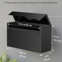 Uniclife Wall Mount Mailbox for Outside, Large Metal Mail Box for Home, Heavy Duty Modern Post Box Letters Drop Box for Outdoor Office (No Lock)