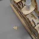 11-Inch Battery-Operated Light-Up Wooden Nativity Scene with Candles