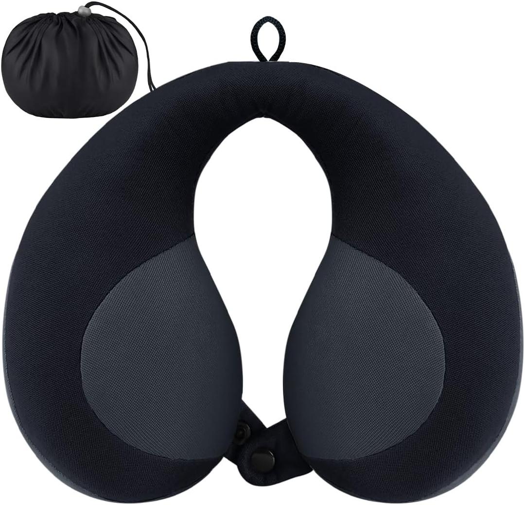 INFANZIA Kids Chin Supporting Travel Neck Pillow, Helps Support Head and Neck, Comfortably Designed for Head, Neck, and Chin Support - Ideal for Toddlers and Children,Black
