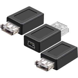 10 x 3-Pack USB 2.0 A Female to Mini B 5-Pin Female Adapter Converter - USB 2.0 Port Extender for Printers, Cameras & External Hard Drives