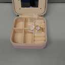 Jewelry Travel Case Small Organizer Stocking Box Jewelry Accessories Personalized Gifts Teenage Holiday Christmas Gift for Women Pink, Letter E