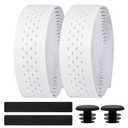 Bike Handlebar Tape, Silicone Bar Tape Road Bike, Extra Thick Soft & Non-Slip Comfortable Bicycle Handle bar Tape, Bike Grip Tape for Handlebars, Black (White)