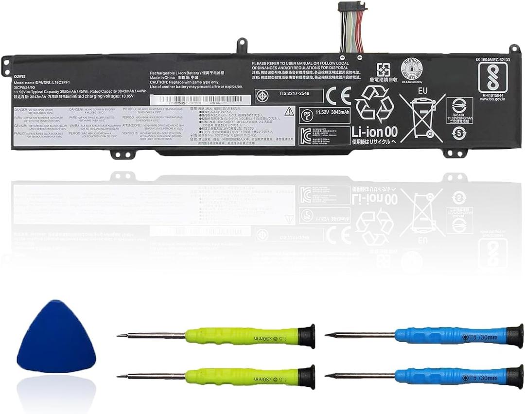 L18C3PF1 L18M3PF1 Laptop Battery Compatible with Lenovo Ideapad L340-15IRH L340-17IRH Gaming Series 5B10T04975 5B10W67350 5B10T04976 5B10W67336 SB10W67243 11.52V 45Wh 3950mAh 3-Cell