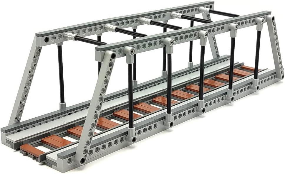 Classic Train Building Bridge City Passenger Express Train Tracks Toys Accessories Railroad Construction Building Block Compatible with Major Brand (Train Bridge)