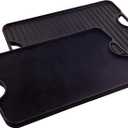 Victoria 20-by-14-Inch Rectangular Cast Iron Griddle, Preseasoned Reversible Griddle