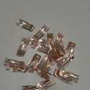 Chinco 24 Pcs Double Grip Hair Clips Metal Snap Clips Women Barrettes for Hair Making, Salon Supplies(Rose Gold,2 Inch) (24 Count (Pack of 1))