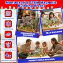 300PCS Magnetic Building Blocks Construction Set for Kids, STEM Engineering Toys for Boys Girls 3 4 5 6 7 8-12 Year Old, Montessori Magnet Cubes & Blocks, Birthday Easter Gifts & Basket Stuffers