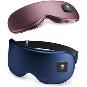 Heated Eye Mask - Cordless Eye Mask for Dry Eyes, Eye Relief, Improved Sleep, Washable Eye Heating pad for Travel and with Replaceable Shell (Blue) The Pink Mask Is Missing The Power Button
