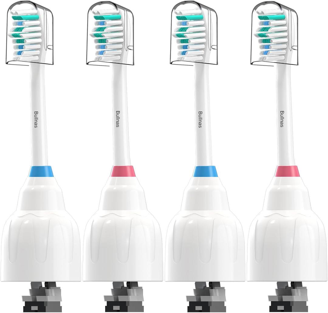 Replacement Toothbrush Heads Compatible with Philips Sonicare E-SeriesReplacement Heads Fit Sonicare E-Series Essence Xtreme Elite Advance and CleanCare Screw-on Electric Toothbrush, BN728, 4 Pack