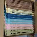 Weysat 12 Pcs Turn in Trays, Classroom Paper Tray, Morandi Tones, Wide, 13 x 9.8 x 2.7 inch