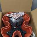 Strawberry Vertical Planters 2 Pack, 5 Tiered Stacking Tower Garden with Support Pole, Stackable Herb Vegetable Planters Indoor Outdoor Terra Cotta