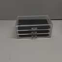 Sea Team Clear Makeup Organizer with Drawers, Acrylic Plastic Cosmetic Display Case, Jewelry Storage Box, Holder for Dresser, Bathroom, Vanity, Countertop (3 Middle Drawers)